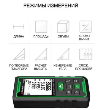 Lazer masofa o'lchagich SNDWAY SW-50G 50m, вид при наведении