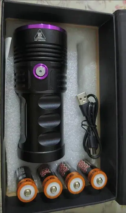 UV 365 flashlight 100w for paint detection, вид 2